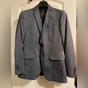 JF J Ferrar Black/White Micro Check Slim Fit Dress Suit Jacket Size 38R NWOT